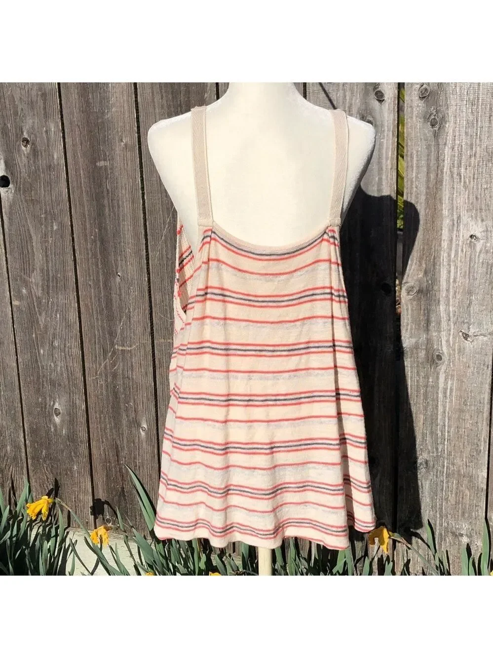 Free People Stripe Sailor Tank Ivory Combo- Size M